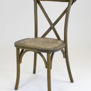 Rustic Oak Cross Back Chair