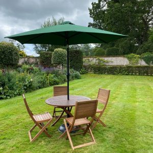 Teak Patio Set Inc 4 Chairs and Parasol